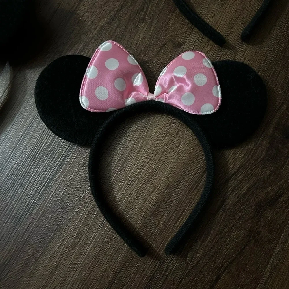 Disney Minnie Mouse Felt Ears Headbands 6 Piece Bundle Adult
